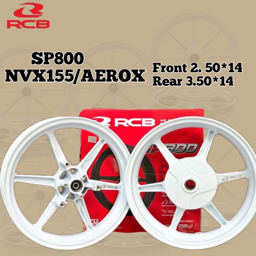RCB SP800 SPORT Rim Mags For Click 125/150, Mio/Ego Lc, Nmax2020, Pcx ...
