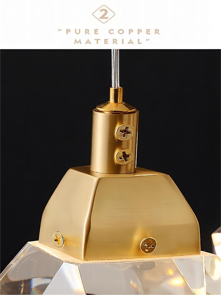 Nordic Bar Counter Crystal Pendant Light Chandelier Light for Living ...