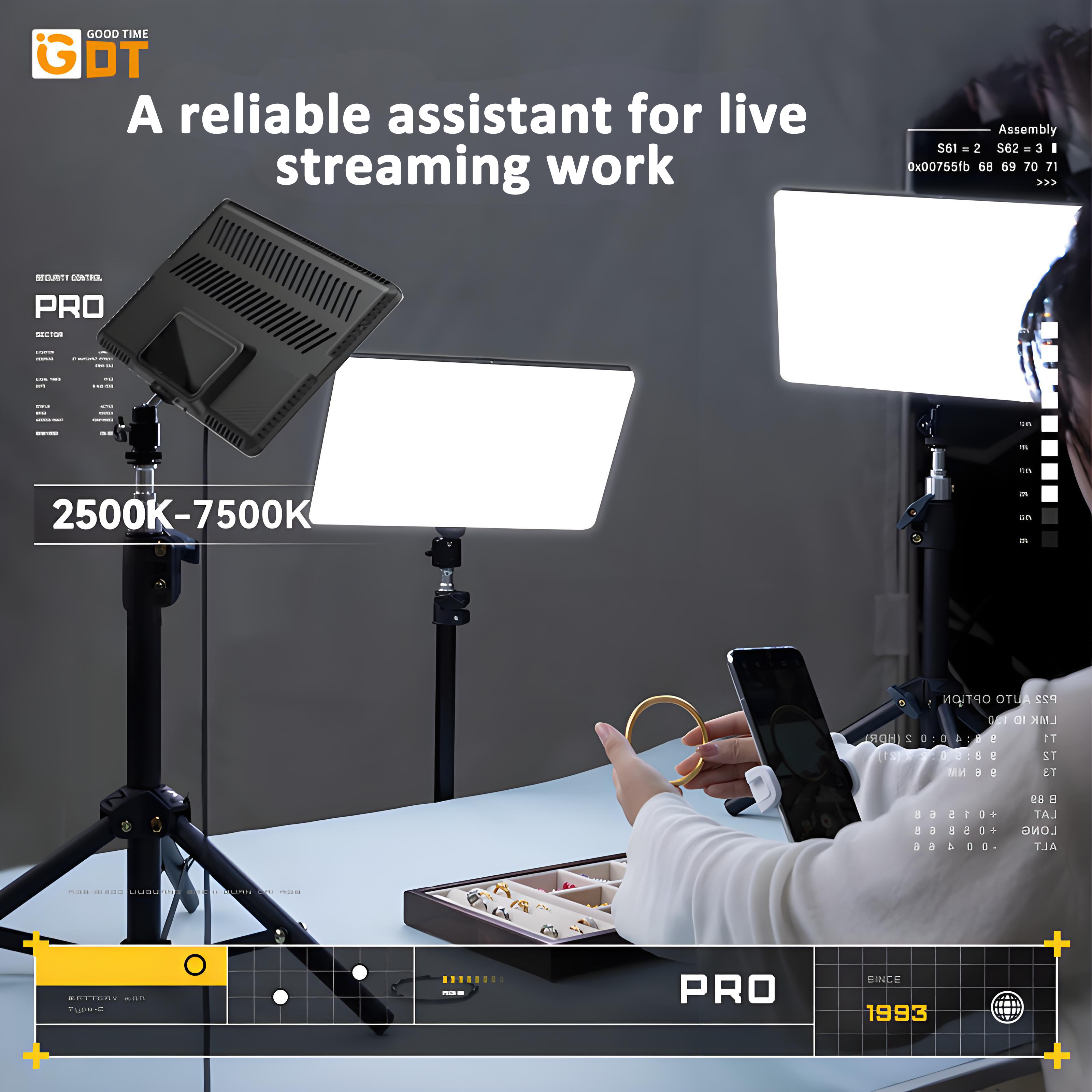 GDT 11 inch LED Video Panel Fill Light Photography Lamp Ultra Bright ...