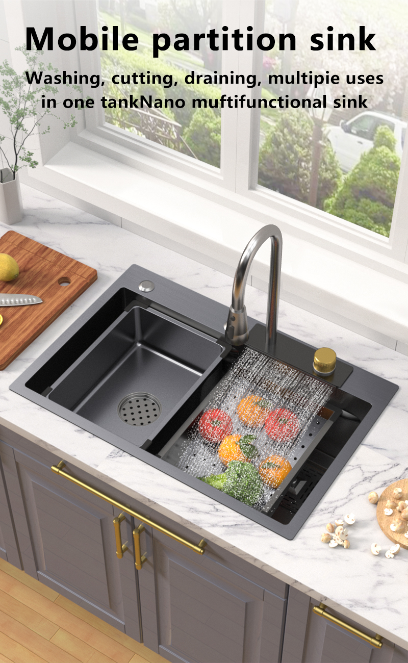 KOXKINGCHEF Lababo Kitchen Sink 304 Stainless 3.0mm Thick Single Sink ...