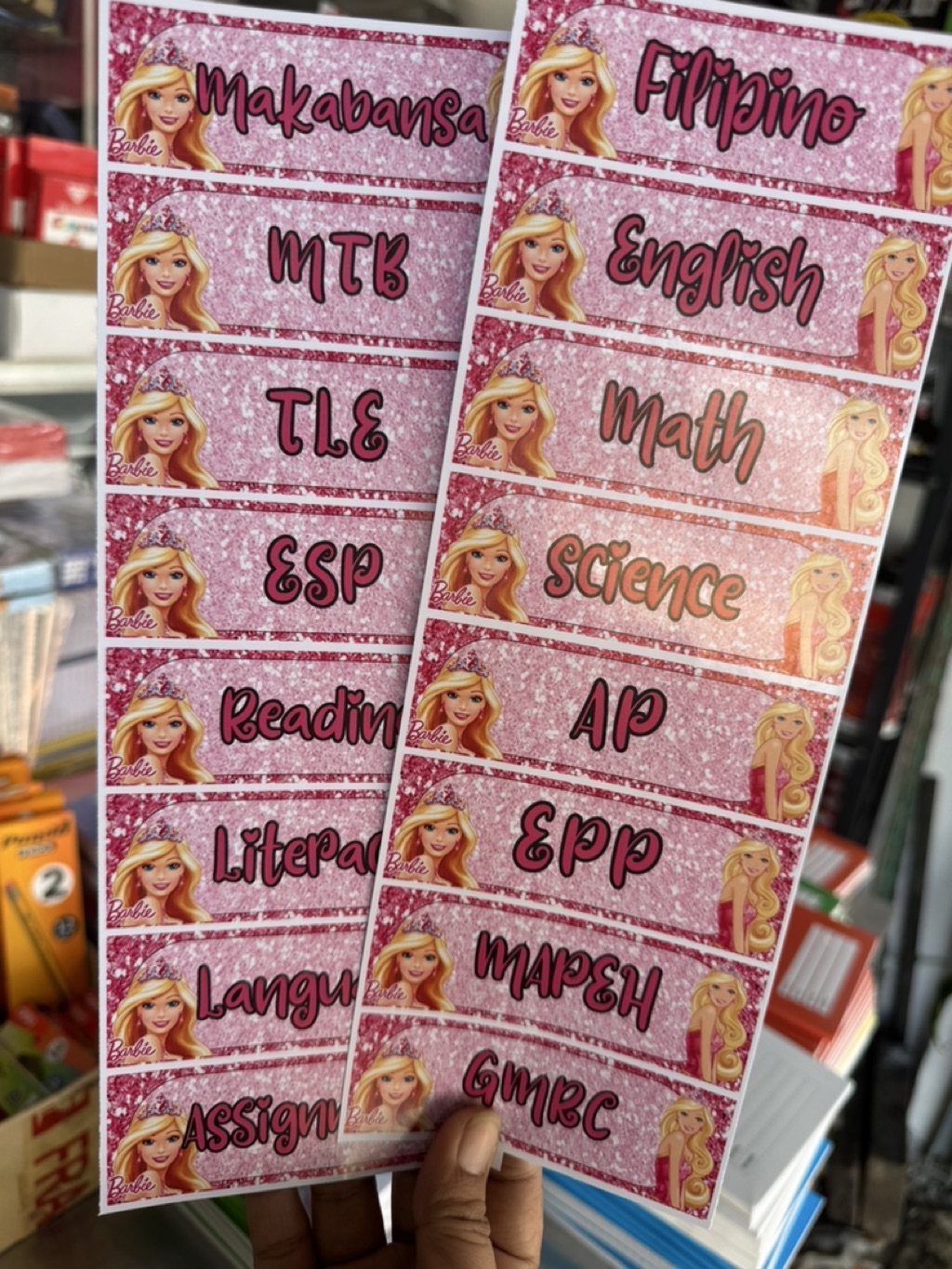 SUBJECT LABEL STICKER FOR NOTEBOOKS 16 SUBJECTS INCLUDED | Shopee ...