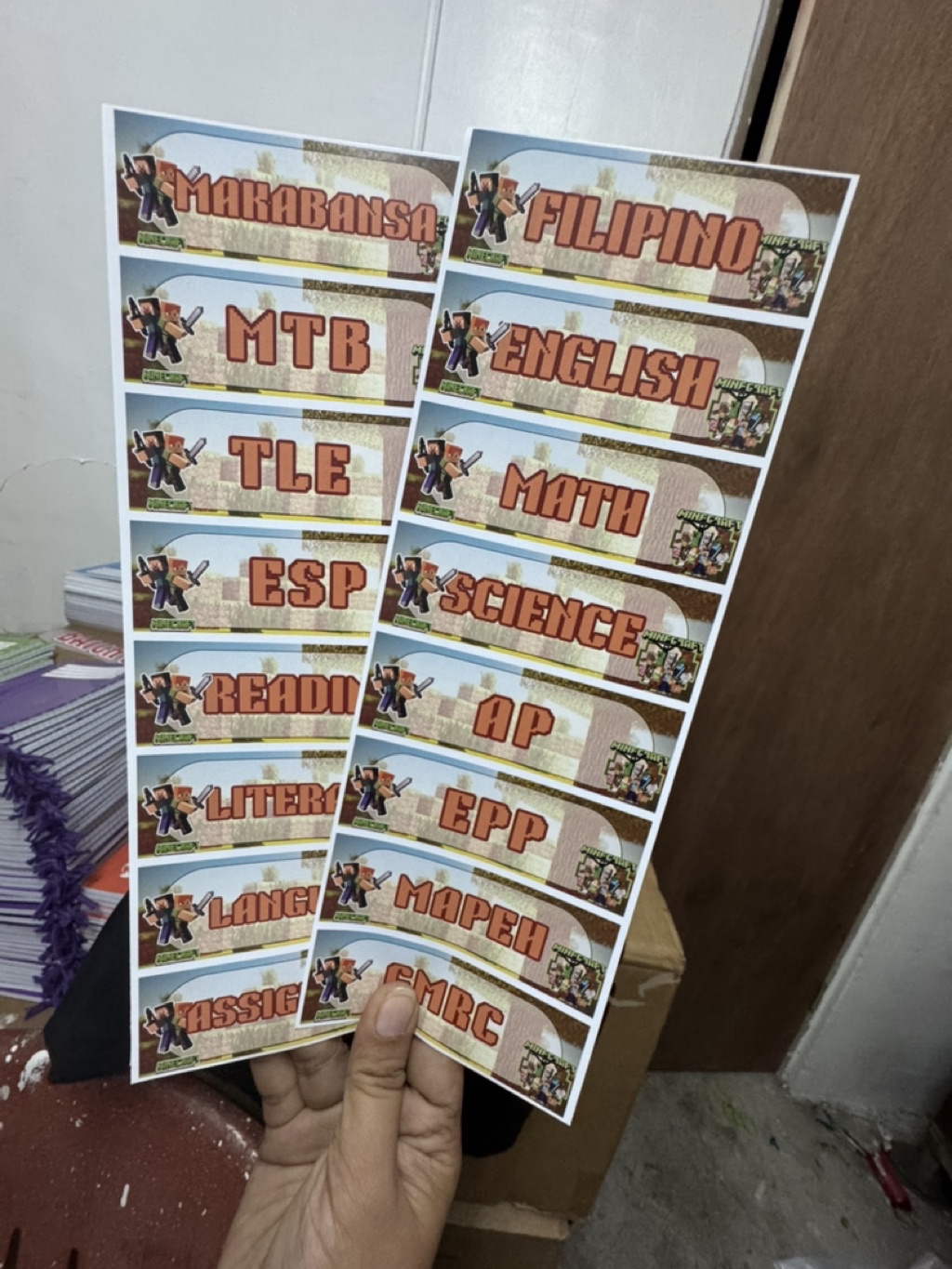 SUBJECT LABEL STICKER FOR NOTEBOOKS 16 SUBJECTS INCLUDED | Shopee ...