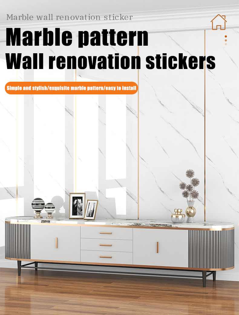 pvc Self Adhesive Marble Wallpaper Waterproof Oil-Proof Wall Stickers ...