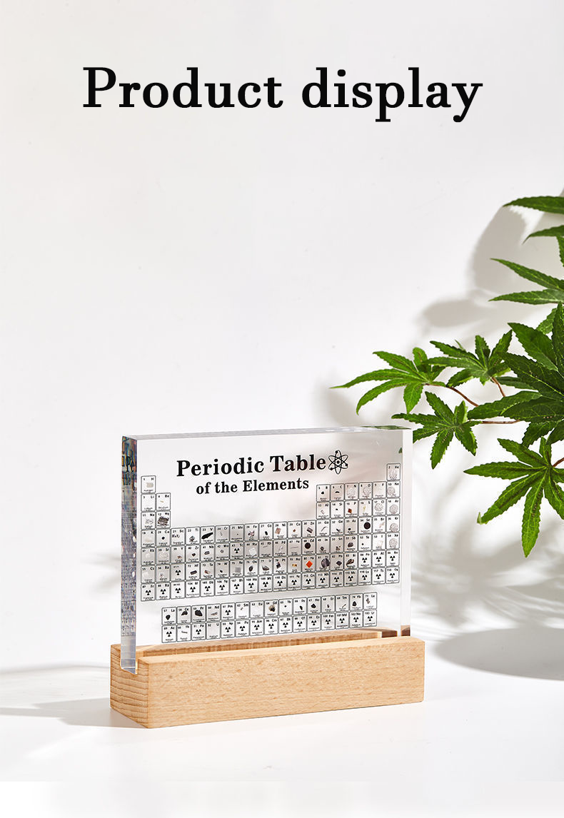 Periodic table of elements showing teaching tools/gifts and decorations ...