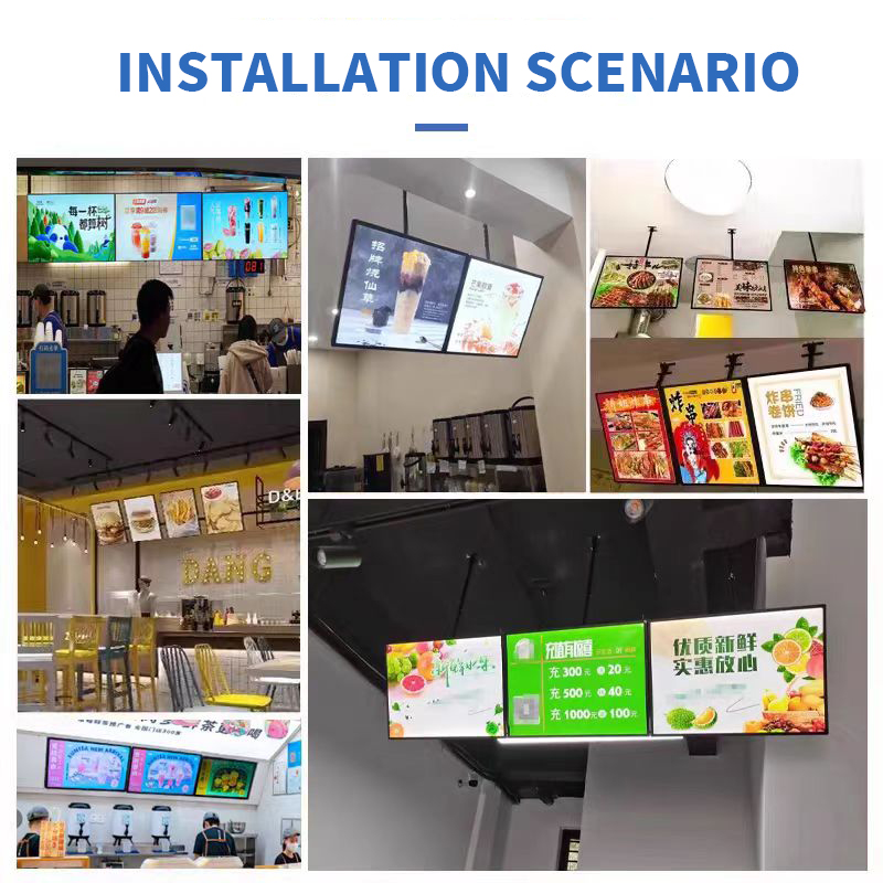 Tah-mee LED billboard display With telescopic boom hanging menu board ...