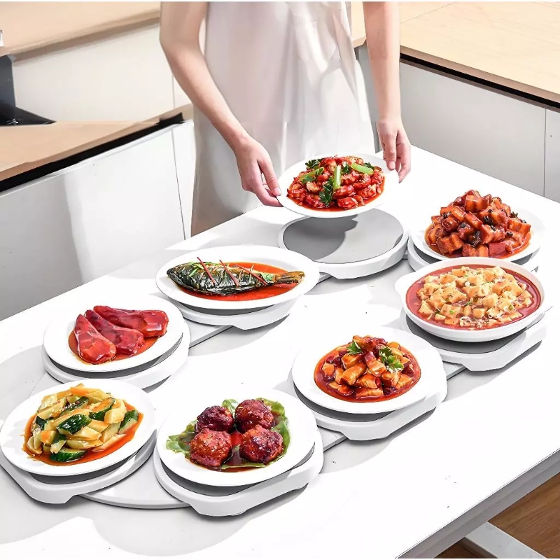 Expandable Rotating Serving Tray 360° Spinning Turntable for Long ...