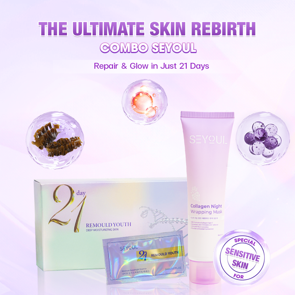 Rebirth Skin Combo| 21 Days Serum & Collagen Night Mask Brightening ...