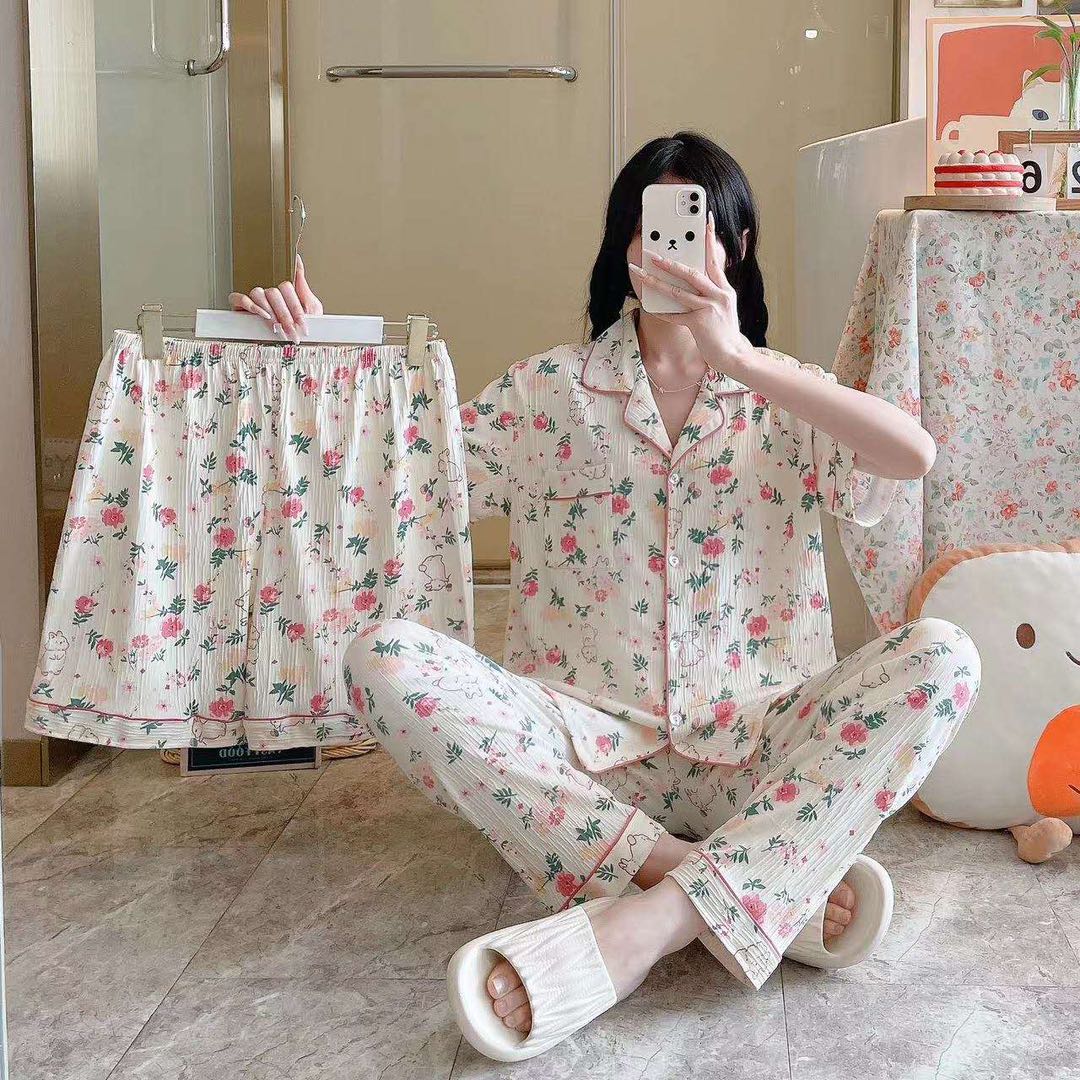 TuTu Cotton Cloud 3in1 Terno Pajama set Sleepwear Nightwear For Women ...
