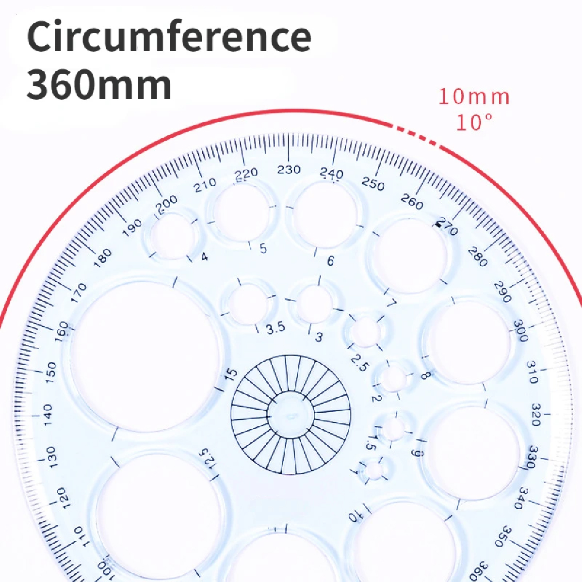 Transparent Multifunctional Mathematics Geometric Drawing Ruler for ...