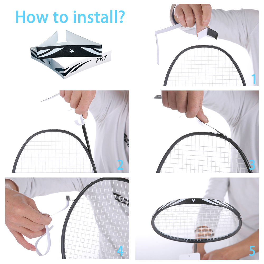 Badminton Racket Head Protection Tape colorful Sticker Gain Weight ...