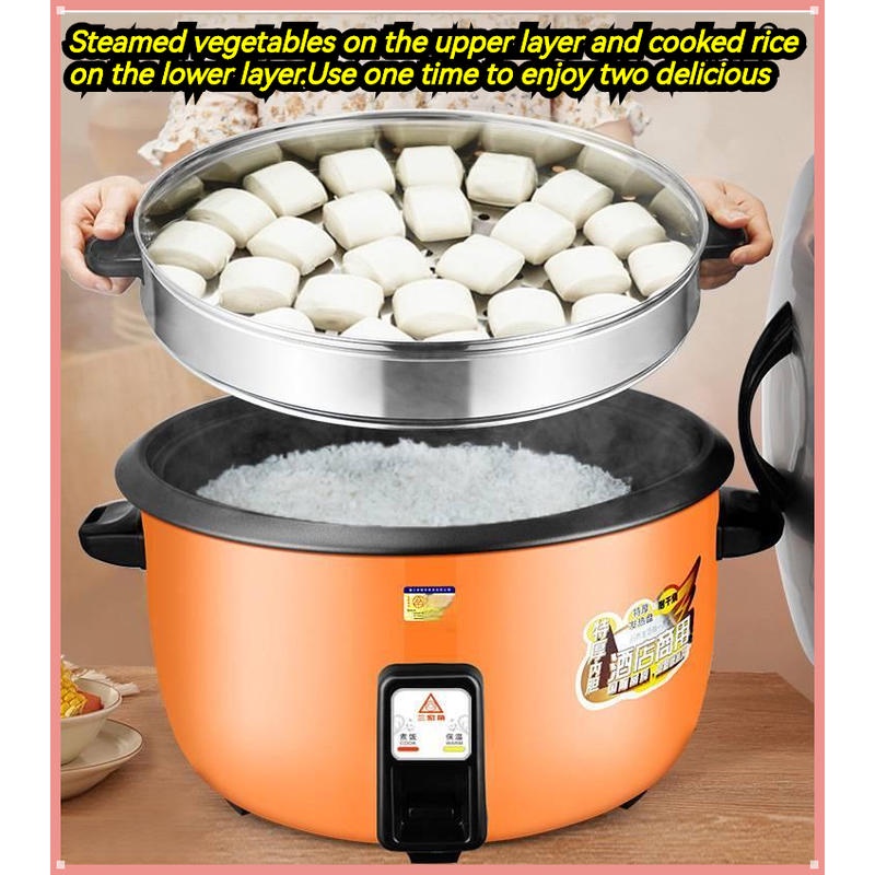 18L-28L large rice cooker with steamer, large capacity for 15-30 people ...