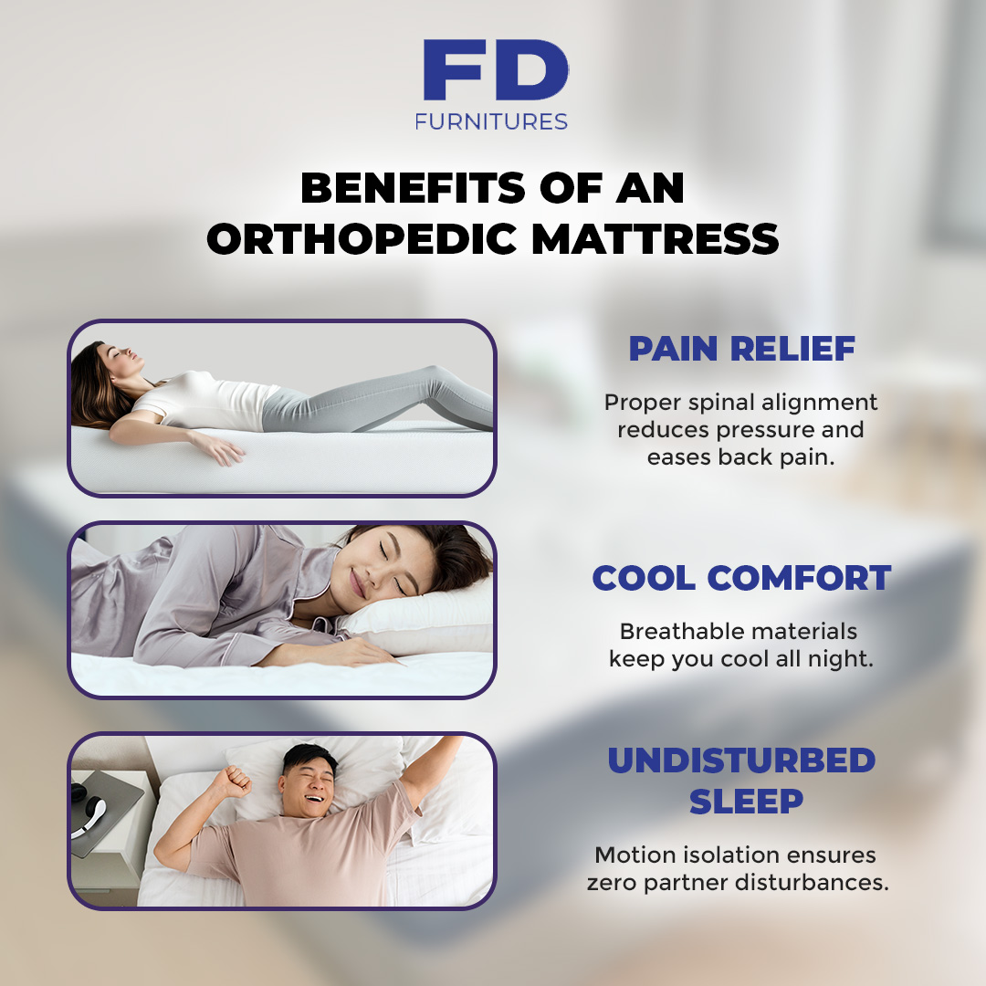 Delmat Orthopedic Cooling Memory‐Foam Mattress 10″ Thick – Single to ...