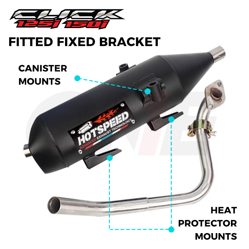 HOTSPEED Muffler Pipe For Click 125i 150i Original Power Pipes V3 With ...