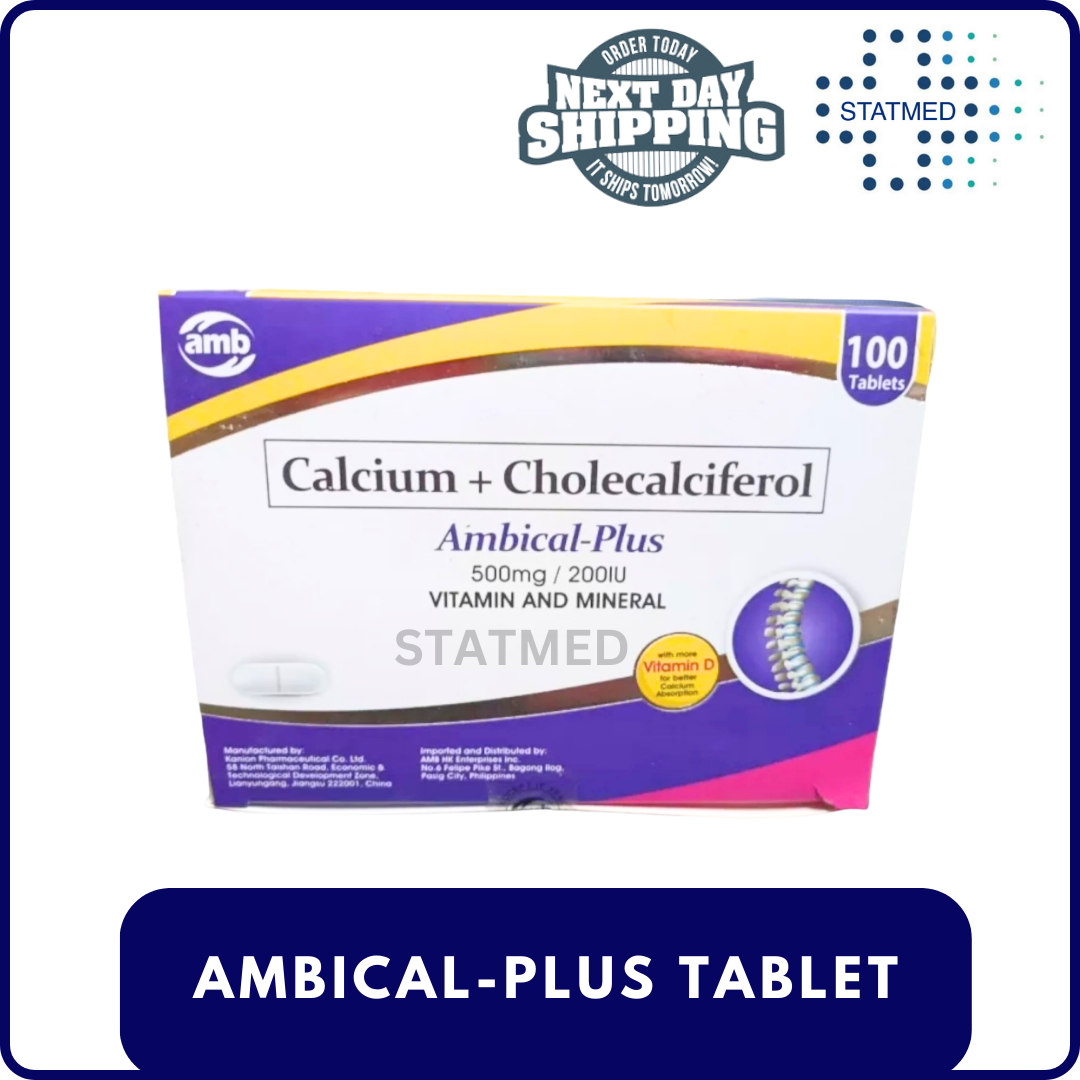 Ambical-Plus Calcium + Cholecalciferol Vitamin D3 Tablet l 10, 50 & 100 ...