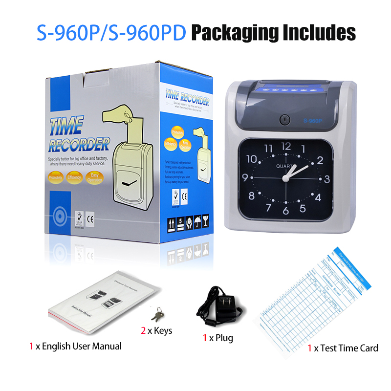 24/12 Hour System Bundy Clock With Timecard Power Outage Available With ...
