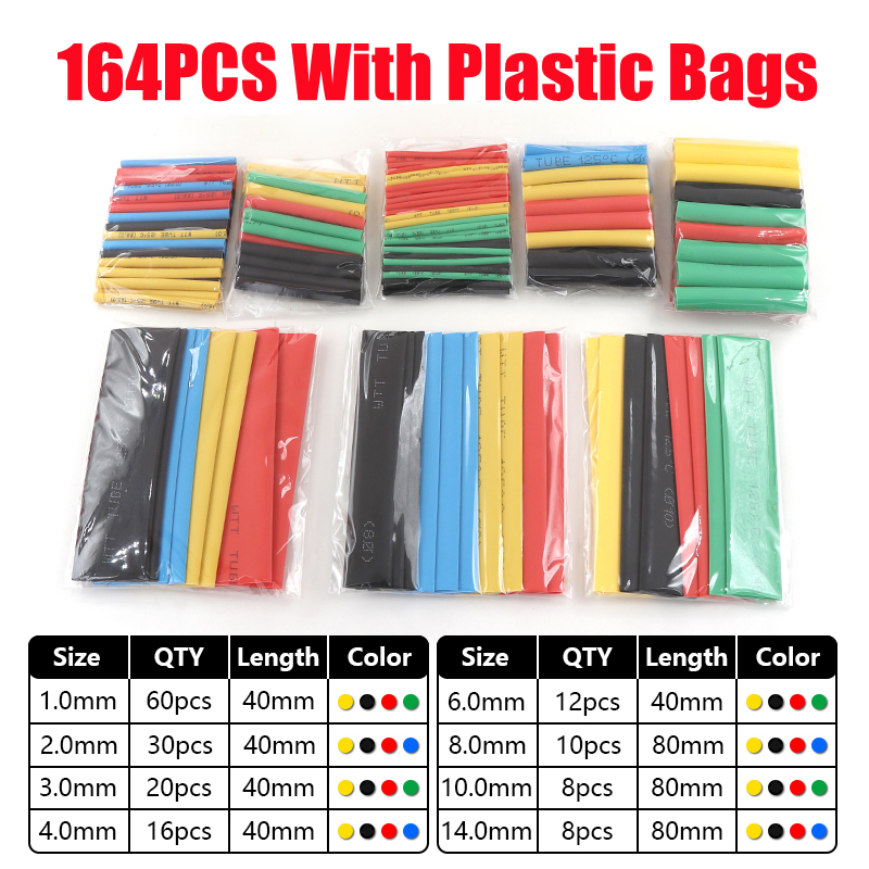 Kit De 530 Pièces De Gaines Thermorétractables 2:1 - Assortiment Pour Câbles électriques