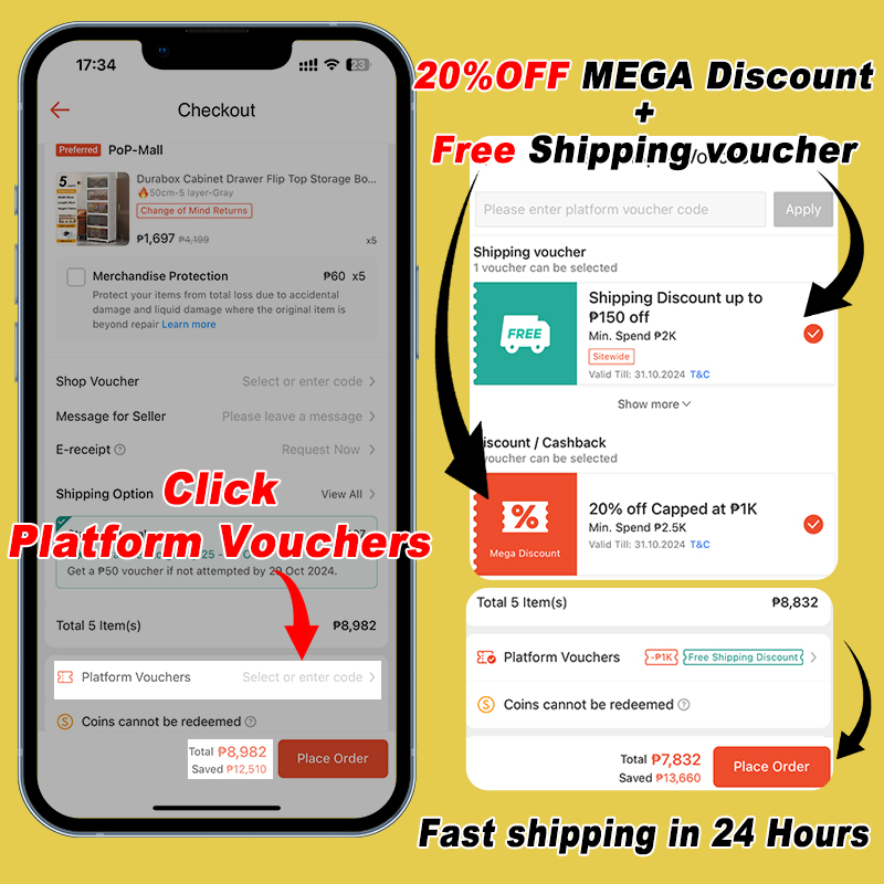 PoP Foldable Organizer For Clothes Storage With Wheels