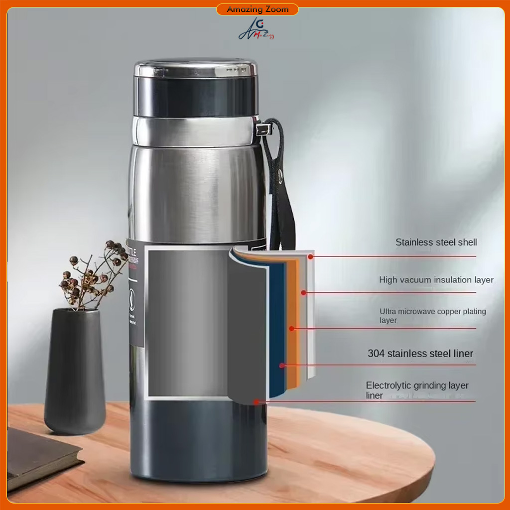 800ML Smart Touch Screen Digital Temperature Display Stainless Steel ...