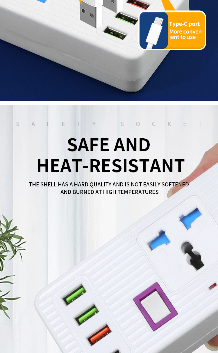 Centrix Power Socket Extension Strip Multi Function Socket With 5 ...