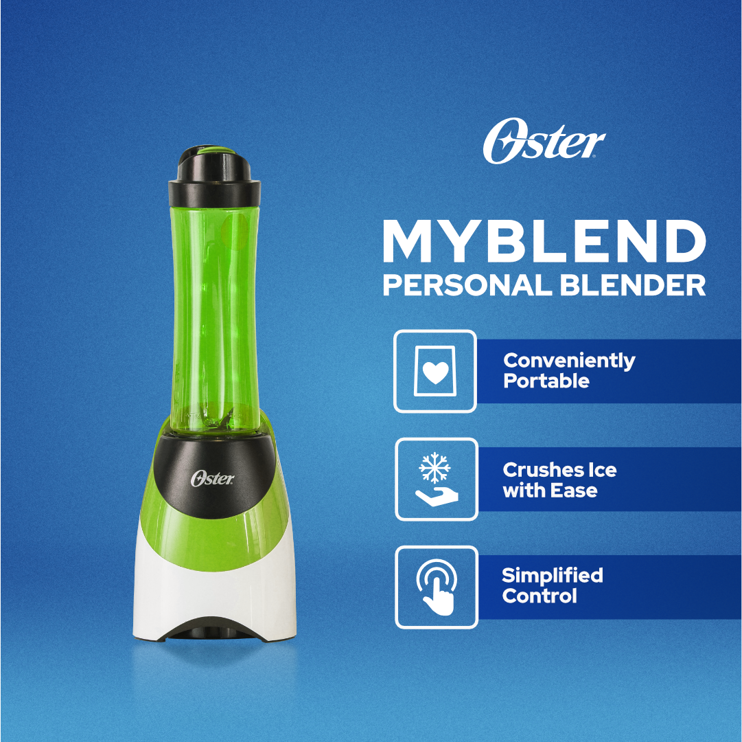 Oster MyBlend Personal Blender w/ Green 20oz Travel Sports Bottle