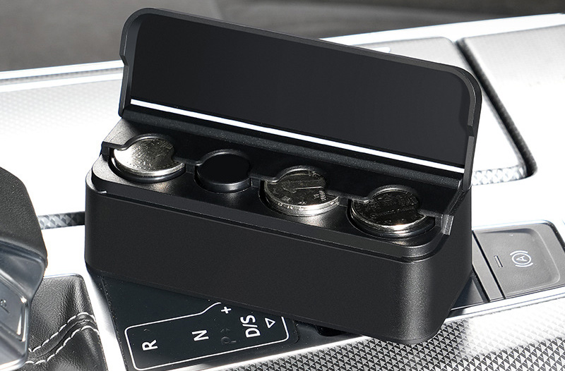 Car Self-Adhesive Coin Storage Box High Quality Plastic Stain Proof ...