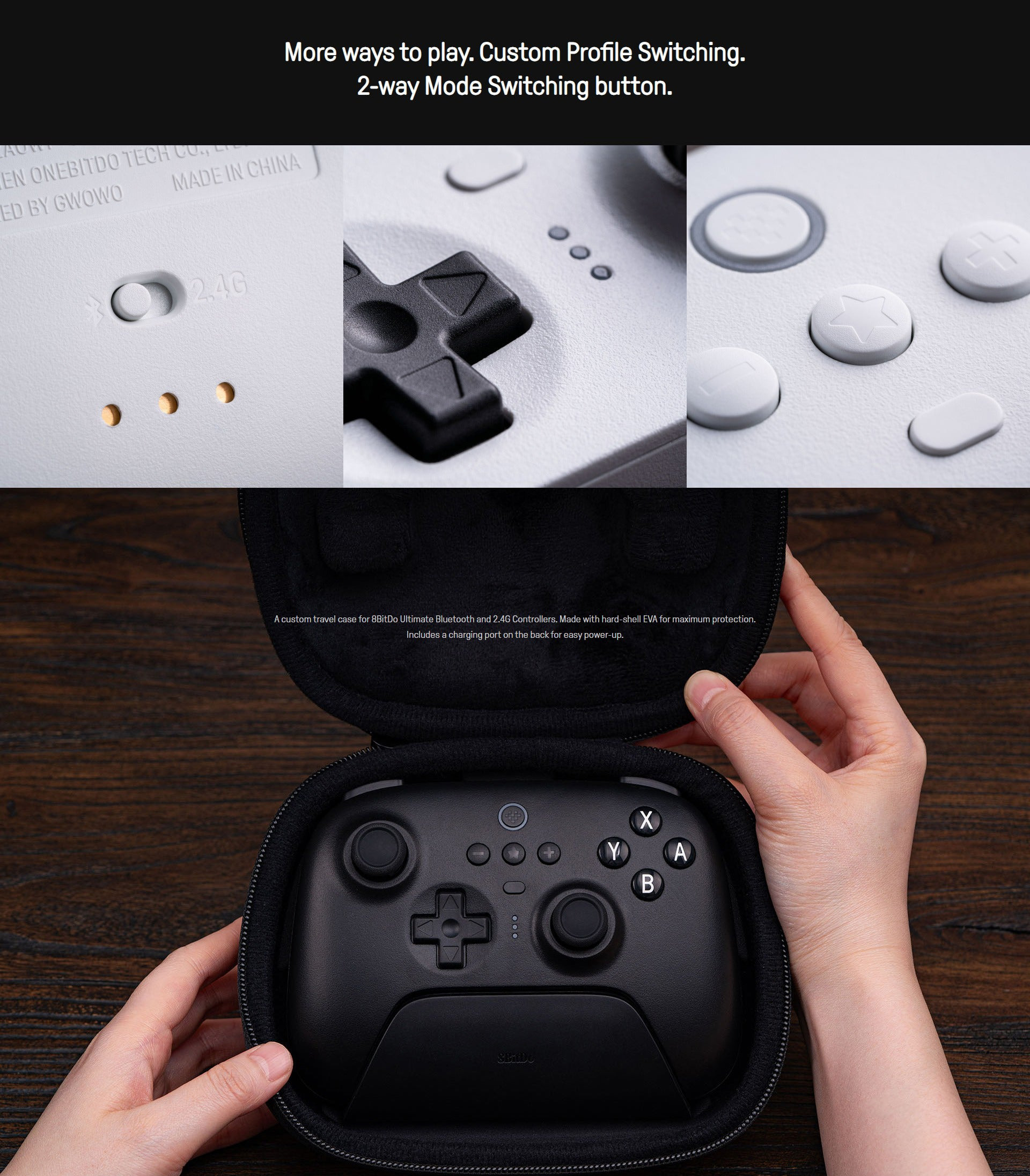 8Bitdo Ultimate Bluetooth Controller with Travel Case for Switch ...