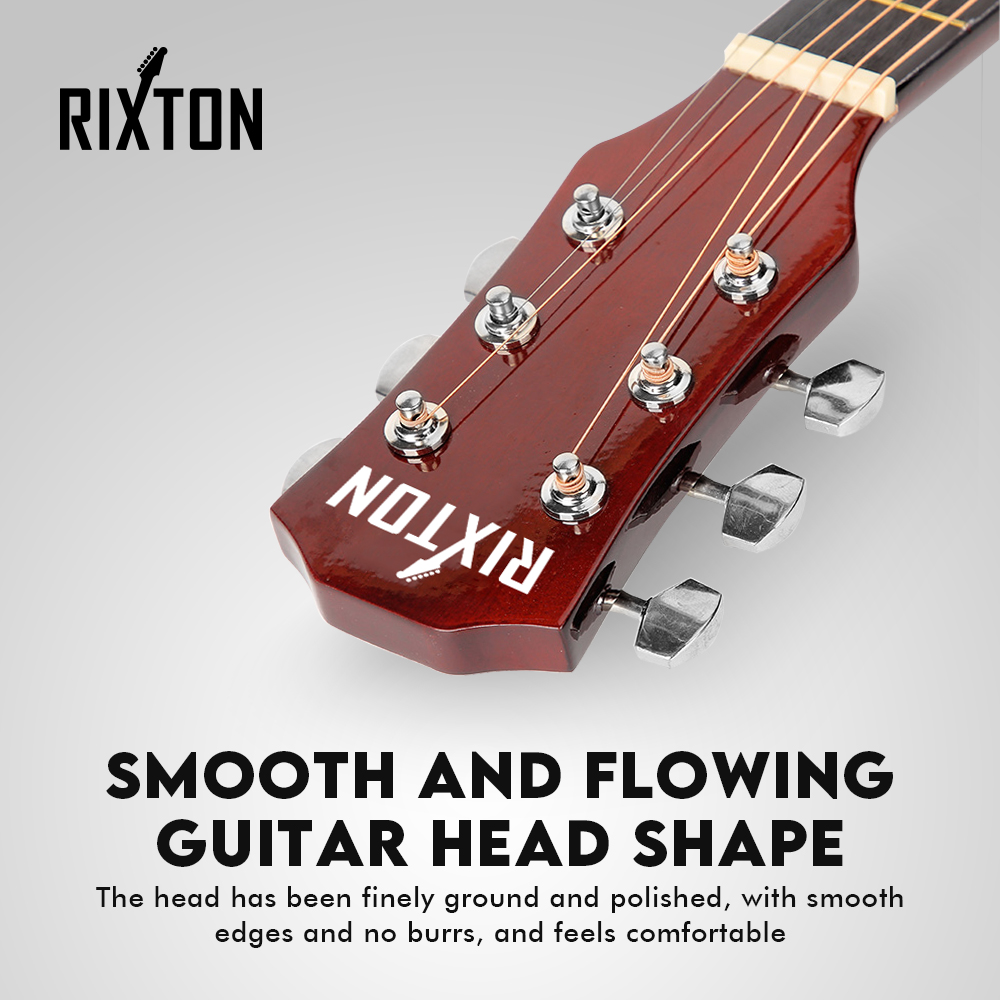 RIXTON 38 Inch Acoustic Guitar Low Action Guitar for Kids/Adults ...