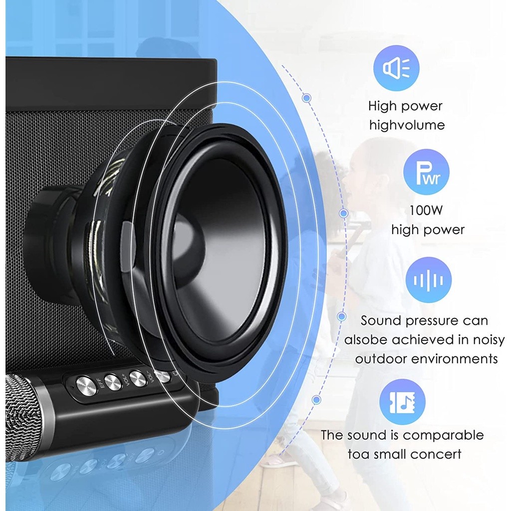 Jiditech Wireless Bluetooth Speaker with mic 3D Stereo Amplifier ...
