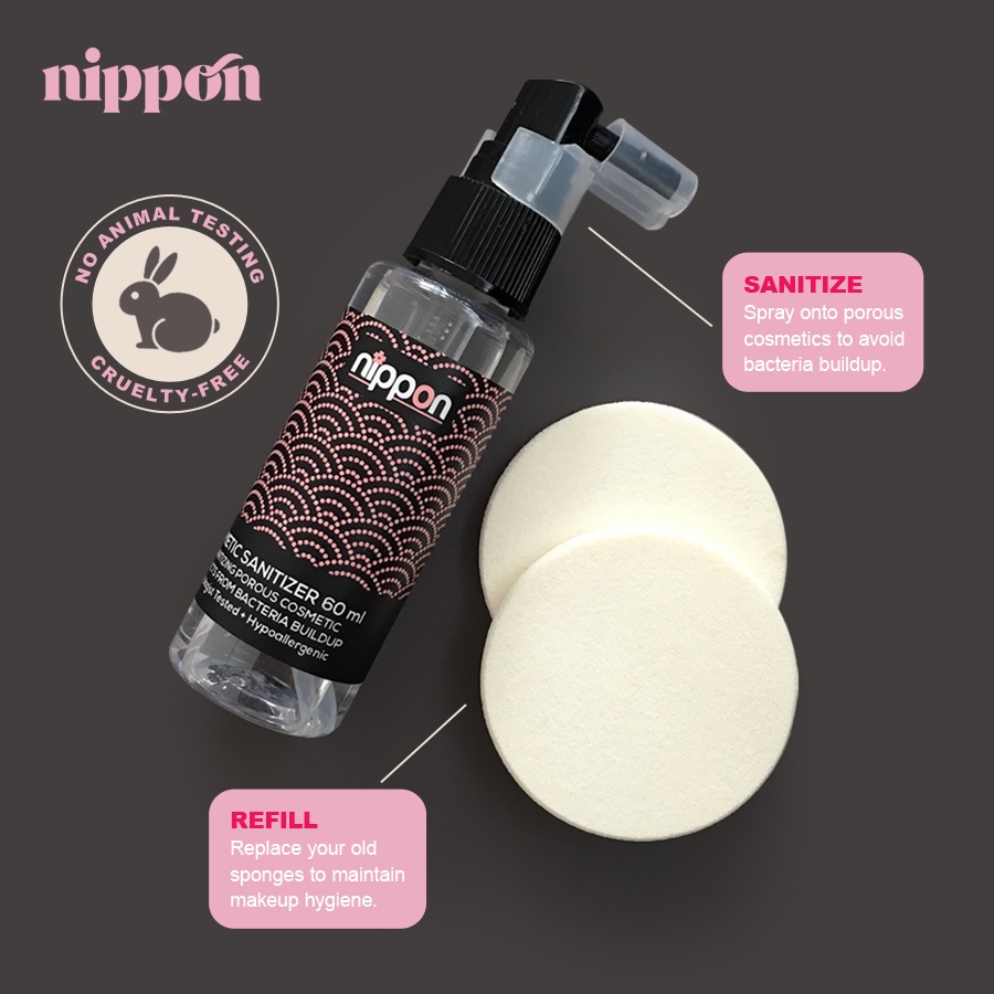 Nippon Round Sponge Face Powder Applicator X2 | Shopee Philippines