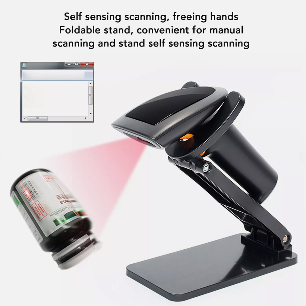 LogicOwl 1D/2D Wireless Barcode Scanner with 2.4GHz/Bluetooth, USB ...