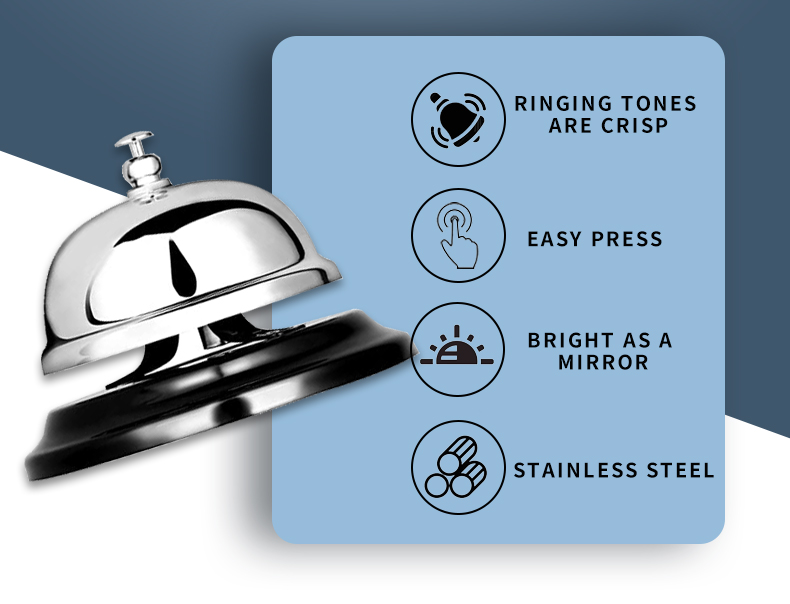 Stainles Steel Service Bell Call Bell Anti-Rust Hotel Bar Front Desk ...