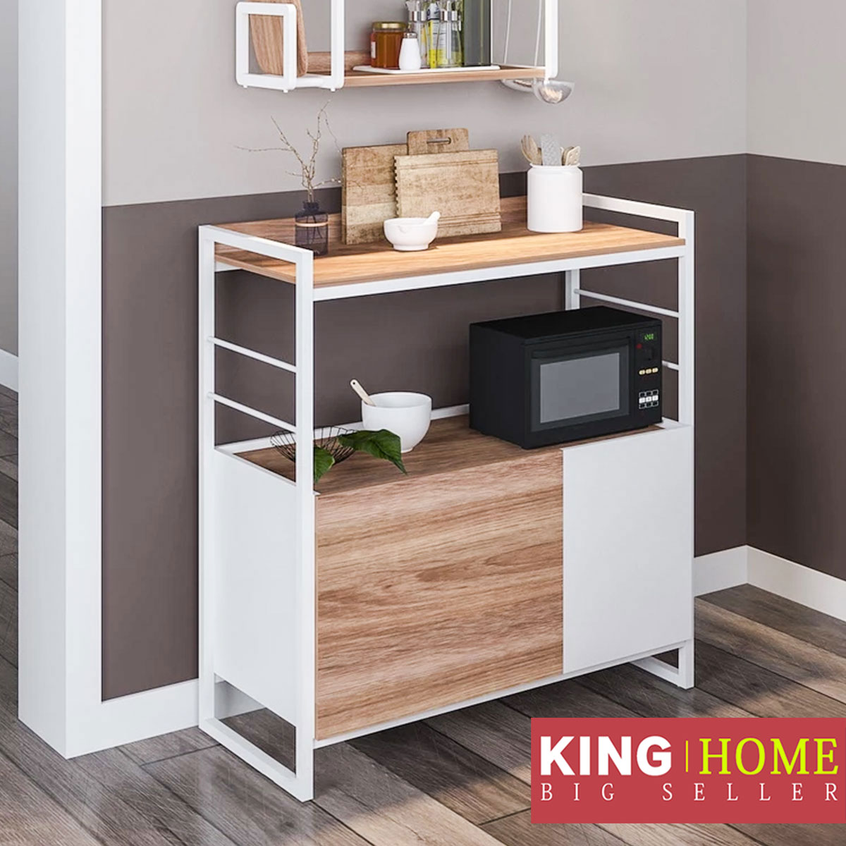 Vertical microwave storage cabinet, multi-layer kitchen storage rack ...