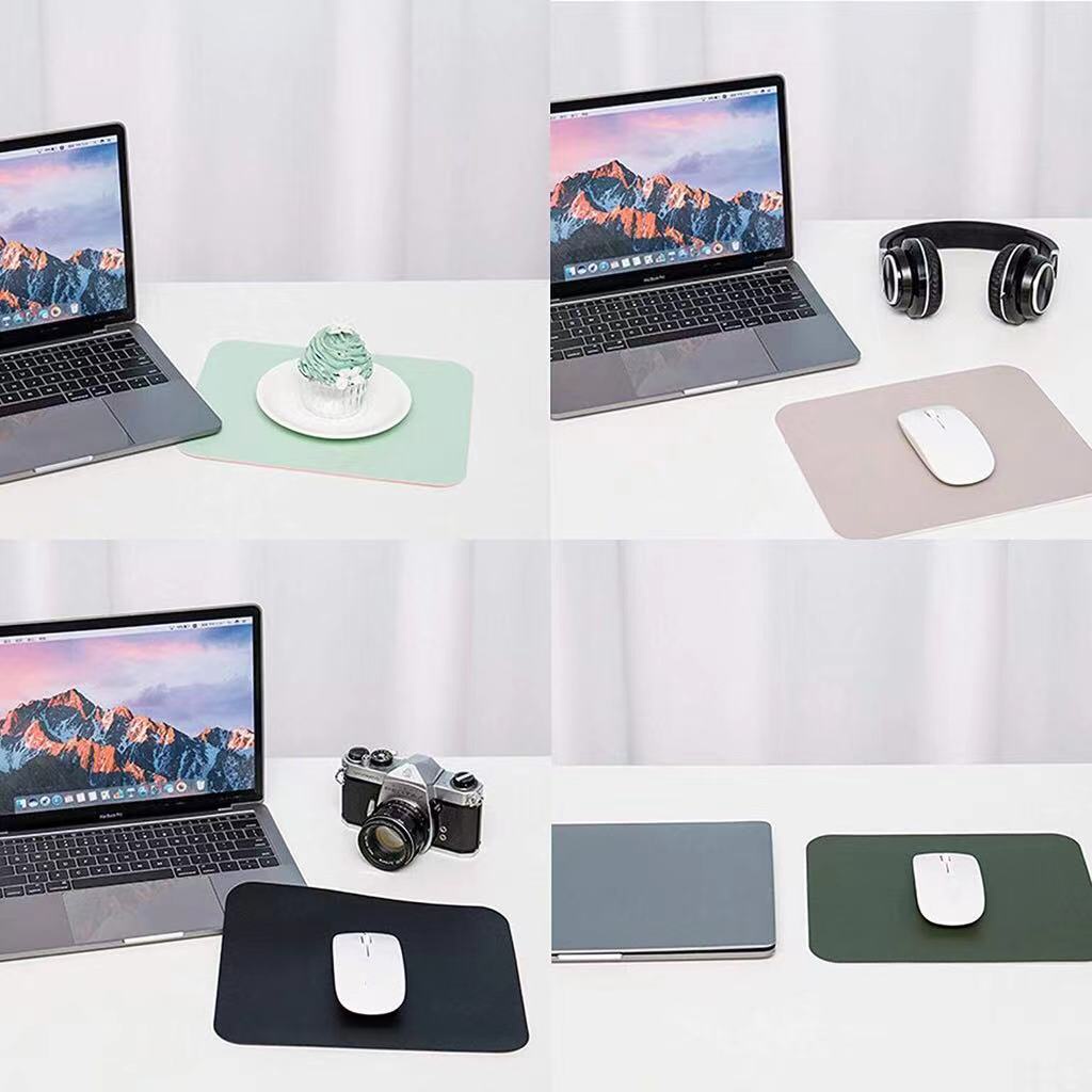 26 * 21CM double-sided waterproof PU leather mouse pad desktop pad ...