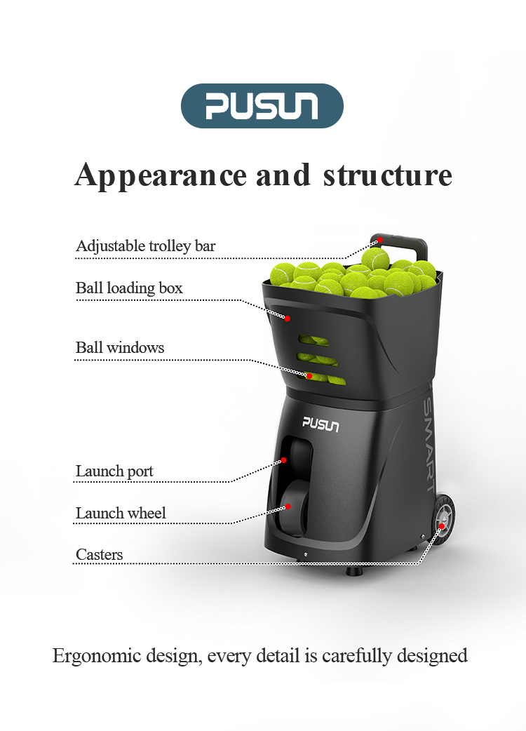 【New arrivals】Pusun PT-Smart Portable Intelligent Automatic Tennis Ball ...