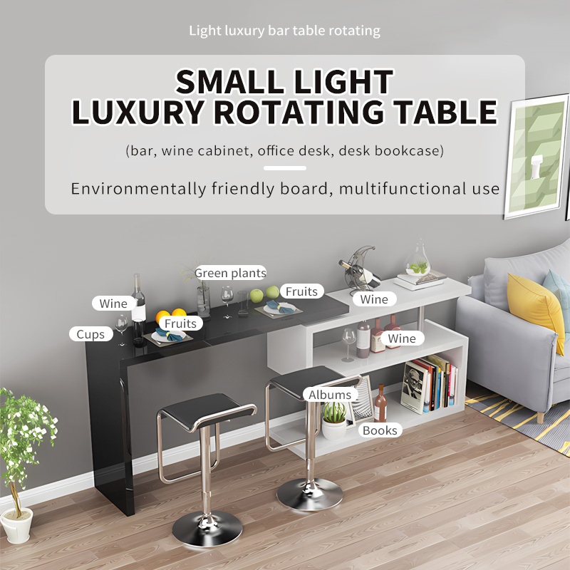 COD⚡ High Quality L-Shaped Computer Table Study Desk With Rotating ...