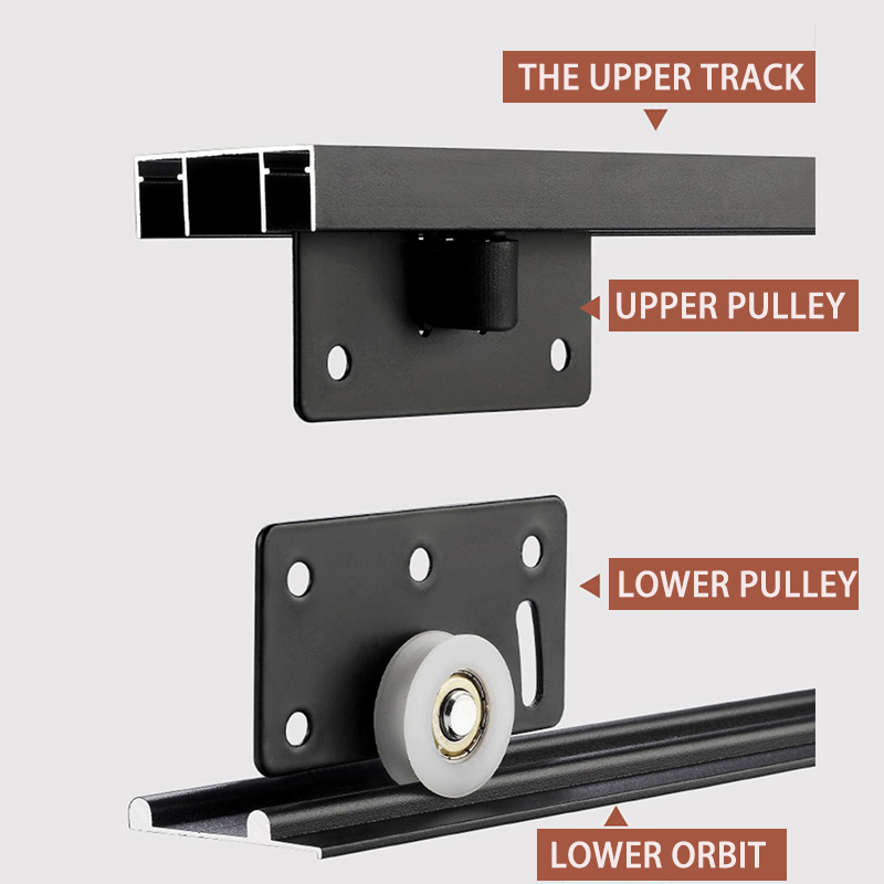 Aluminum alloy wardrobe sliding door slide rail and pulley wheel 1.5 ...