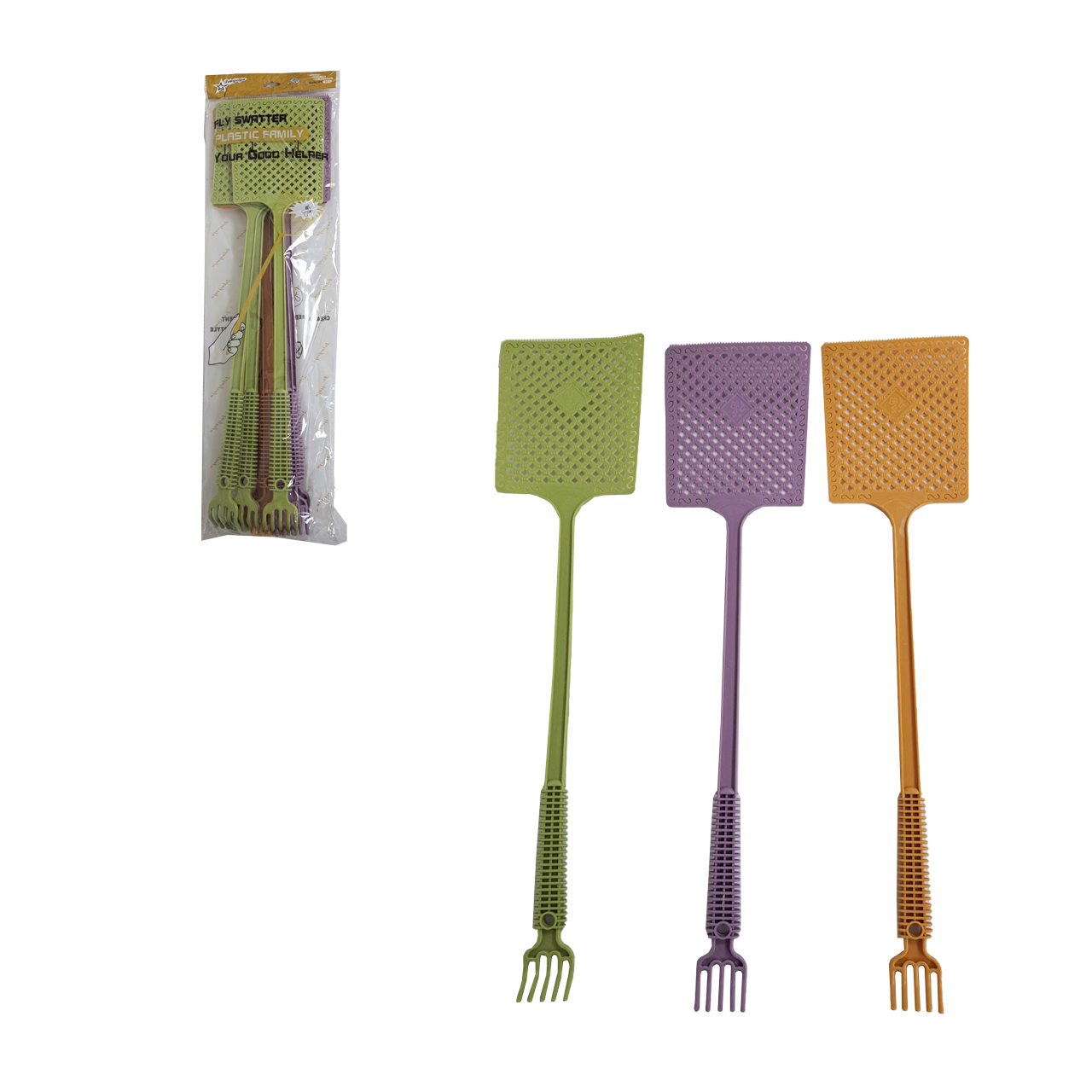 1pc Square shape Fly Swatter with backscratcher-fly and mosquito killer ...