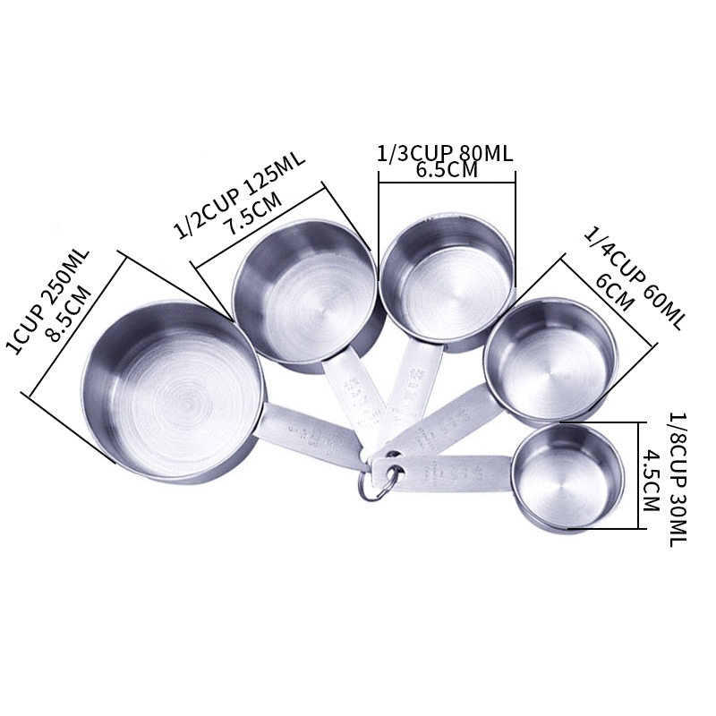 VK Stainless Steel Measuring Cup And Or Spoon Baking Tools Stackable ...