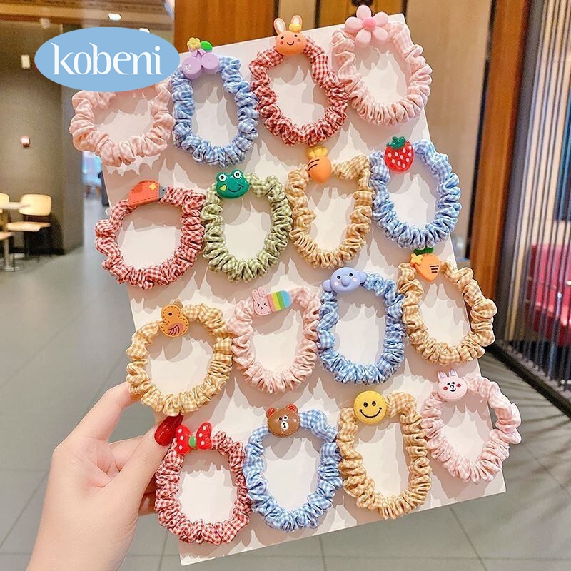Kobeni Korean Cartoon Pattern Stretchy Hairband for Girls - Random 1Pcs ...