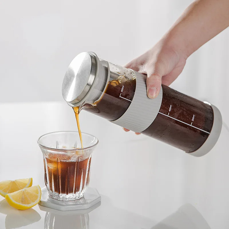 (COD)800ml Cold Brew Maker Iced Coffee Maker Portable Cold Brew Pitcher ...