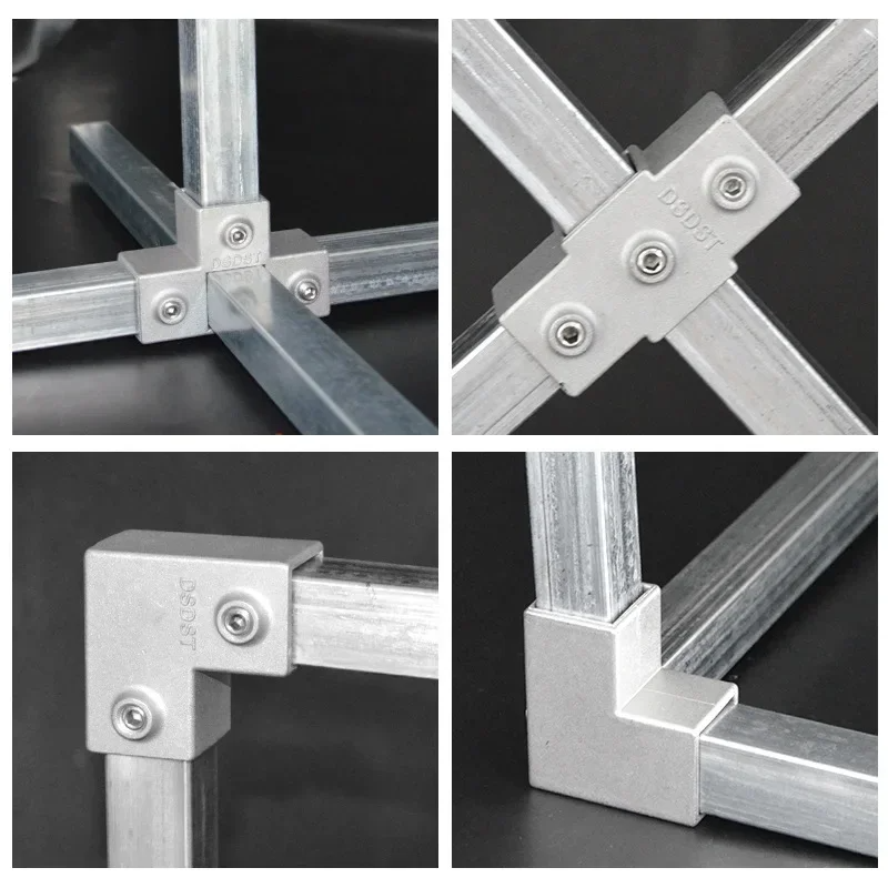(COD)Stainless Steel Square Tube Fittings Shelf Accessories Fastener ...
