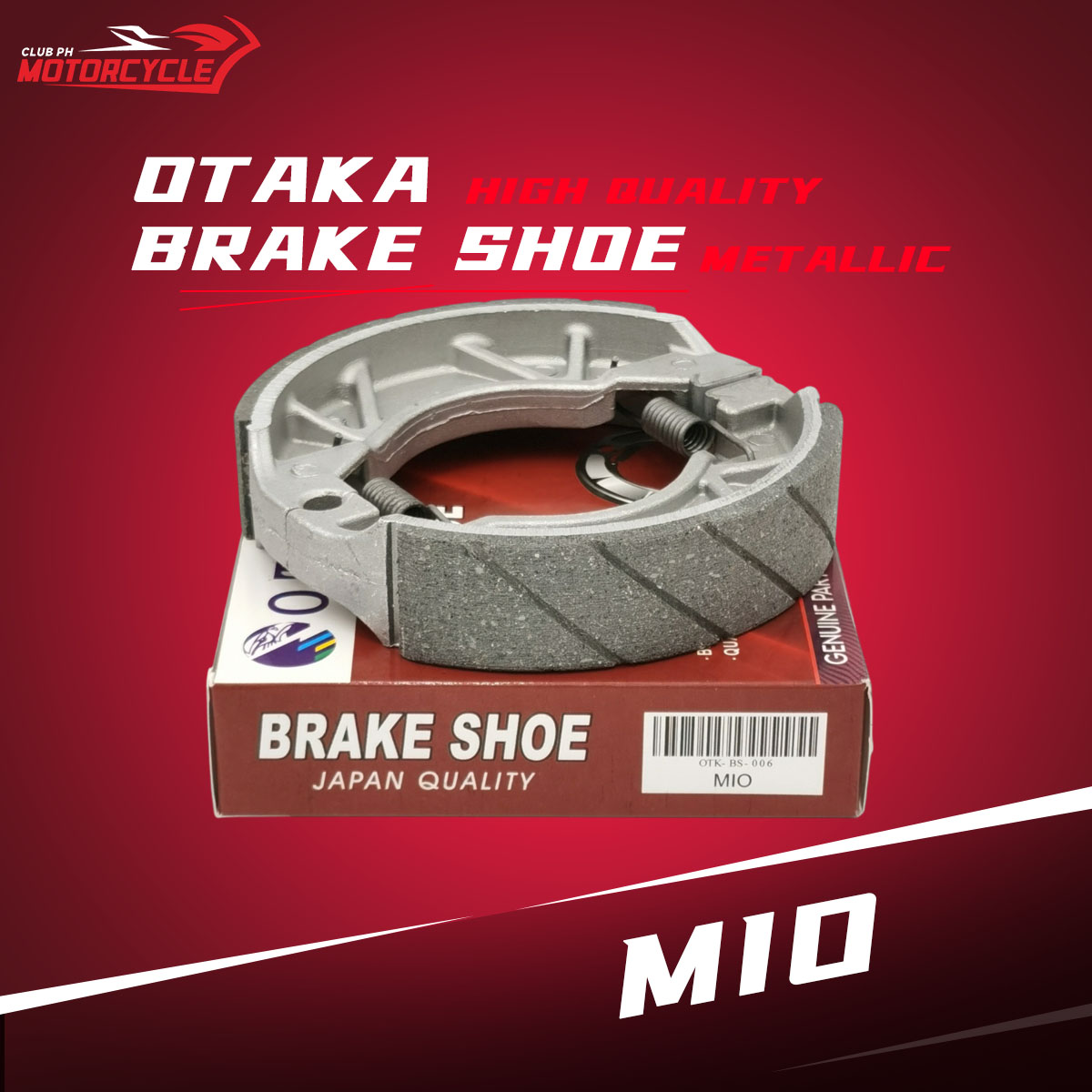 CLUB PH MOTORCYCLE BRAKE SHOE FOR XRM110/GD110/HD3/BRAKO175/RS100 ...