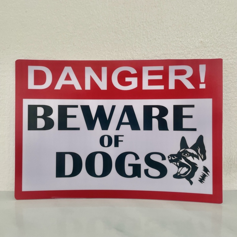 Babala Mag-ingat sa Aso! Beware of Dogs! Signage Printed on PVC Sheet ...