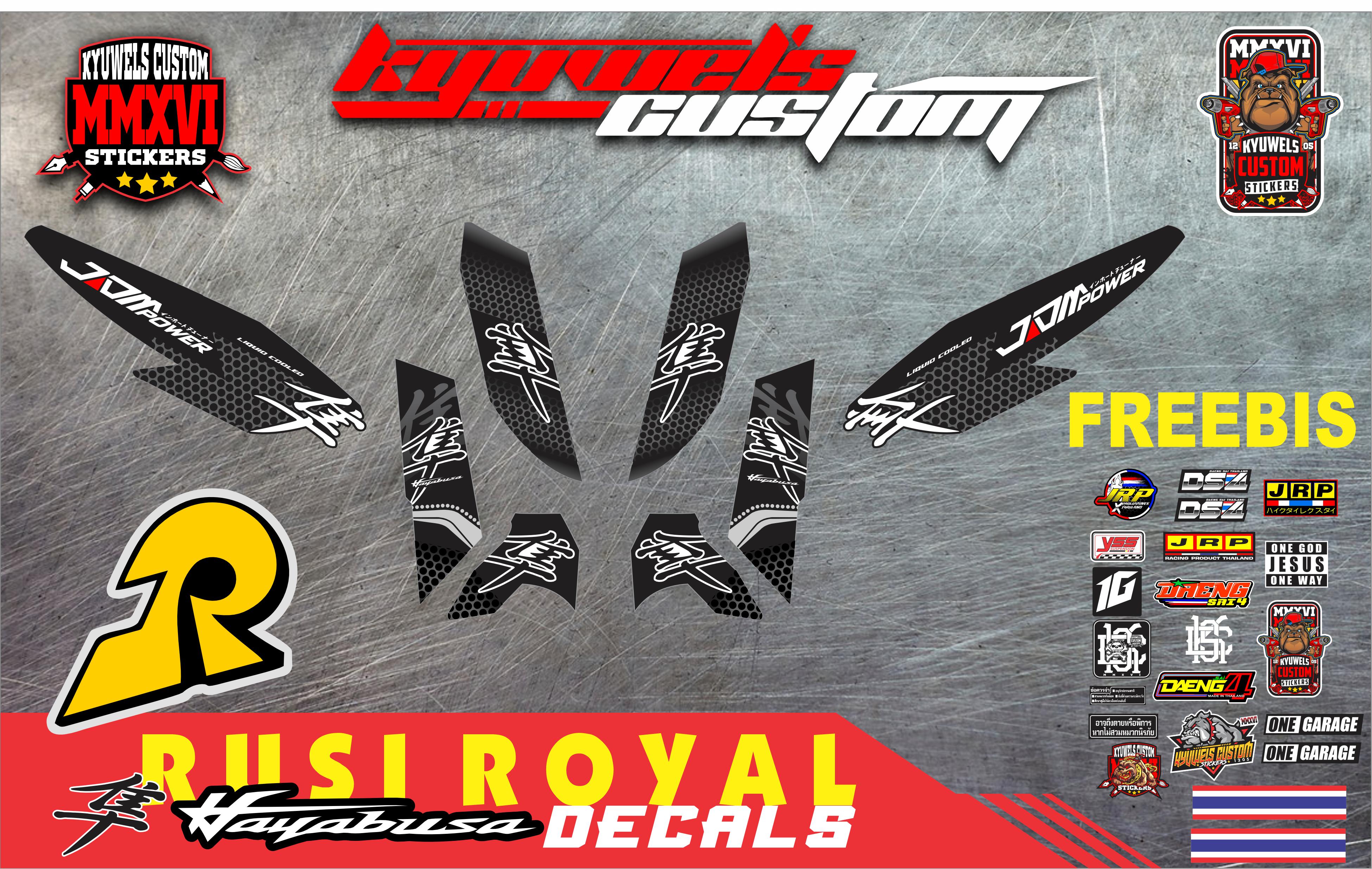 RUSI ROYAL HAYABUSA DECAL STICKER | Shopee Philippines