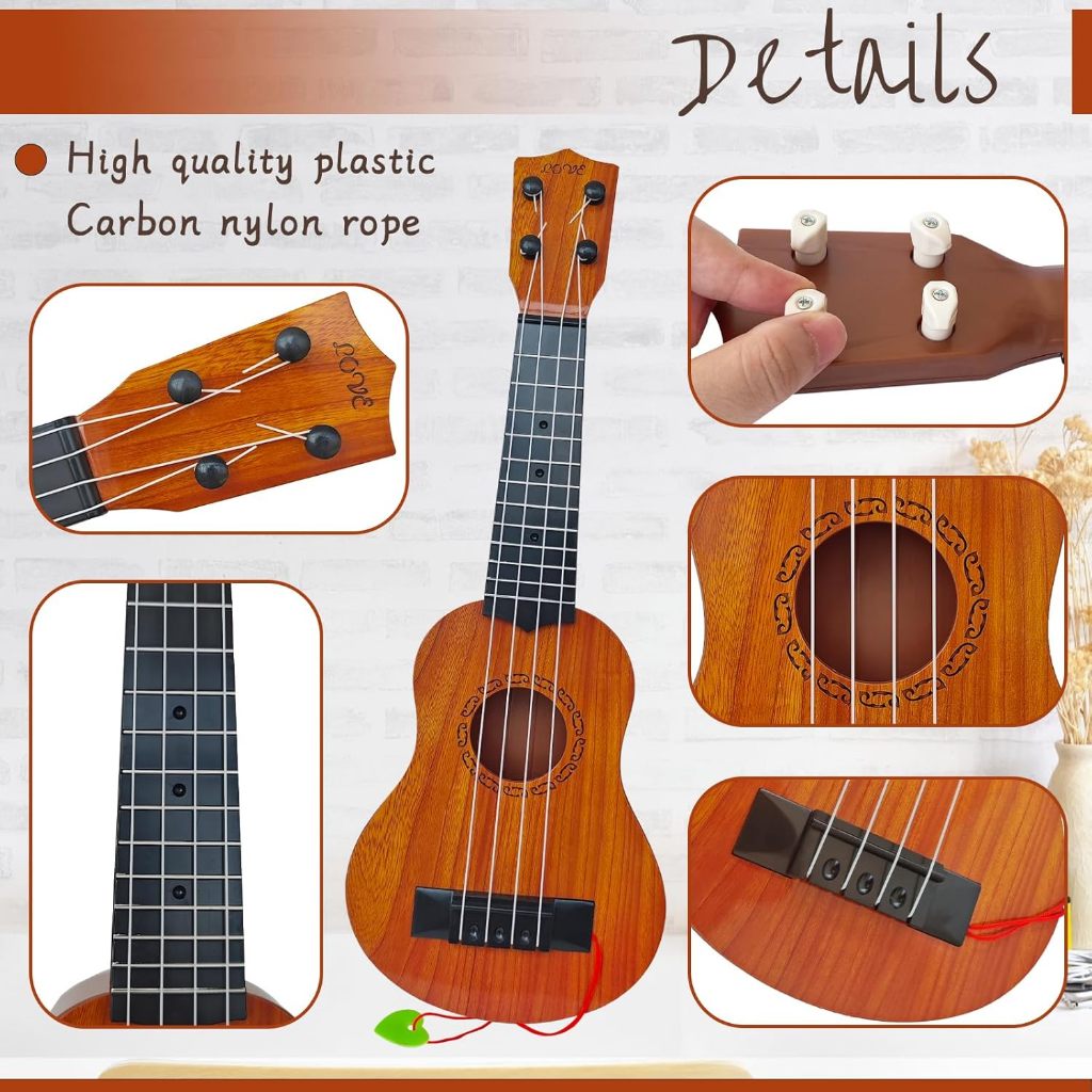 RIXTON Kids Ukulele 17inch Guitar 4 Strings Mini Guitar Children ...