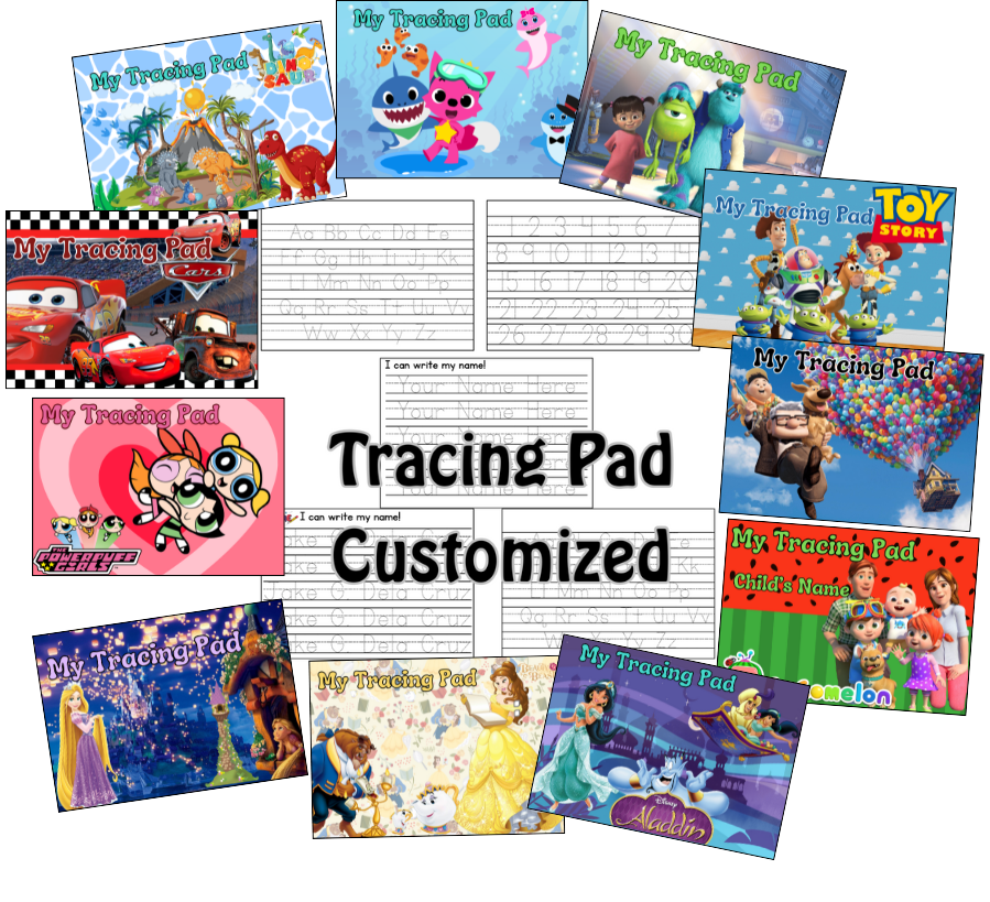 Customized Tracing Name Pad Numbers Alphabet A5 Size | Shopee Philippines
