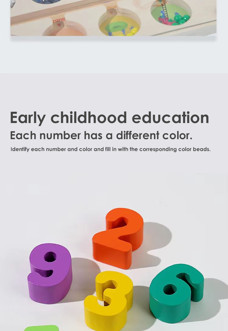 Kids 3in1 MAGNETIC COLUMN BOARD Color Number Shape Sorting Pairing ...