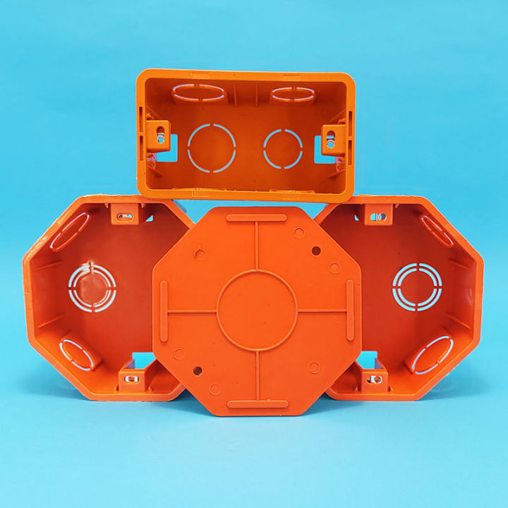 1PC HEAVY DUTY PVC ORANGE JUNCTION BOX AND JUNCTION COVER | Shopee ...