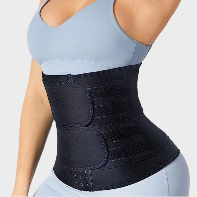 Waist Trainer with 3 Hook and Loop Closure – Adjustable Waist Shaper ...