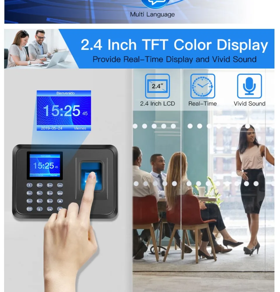 Face Recognition Attendance Machine Fingerprint + Face Recognition 2.8 ...